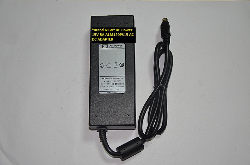 *Brand NEW* XP Power 15V 8A AC DC ADAPTER for AC100-240V ALM120PS15 4 pin